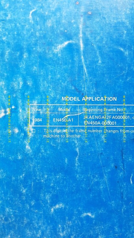 Kawasaki 454 LTD 1984 manuale officina INGLESE originale Workshop Manual