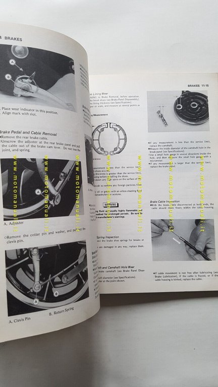 Kawasaki 454 LTD 1984 manuale officina INGLESE originale Workshop Manual