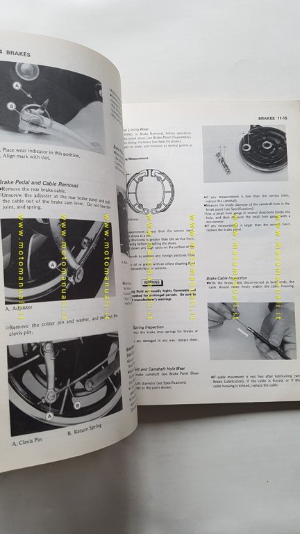 Kawasaki 454 LTD 1984 manuale officina INGLESE originale Workshop Manual