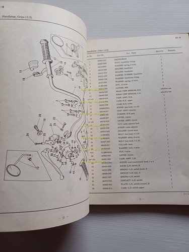Kawasaki 500 H-1 B 1971 catalogo ricambi originale spare parts …