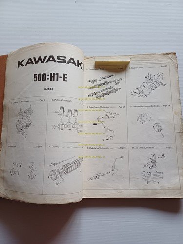 Kawasaki 500 H1 E - F 1973-74 catalogo ricambi originale …