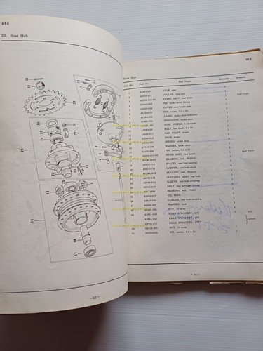 Kawasaki 500 H1 E - F 1973-74 catalogo ricambi originale …