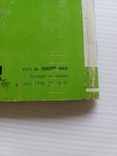 Kawasaki 500 H1-F 1974 manuale uso manutenzione libretto originale owners …