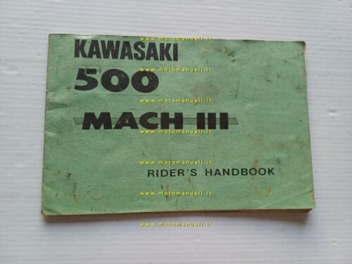 Kawasaki 500 Mach III 1970 manuale uso moto originale owner's …