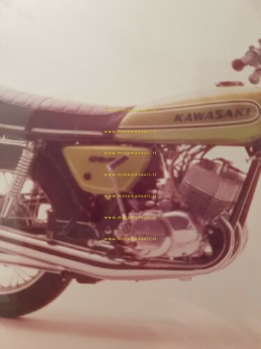 Kawasaki 500 Mach III H1 1973 positivo originale no depliant