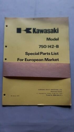 KAWASAKI 750 H2-B 1974 catalogo ricambi originale spare parts catalogue