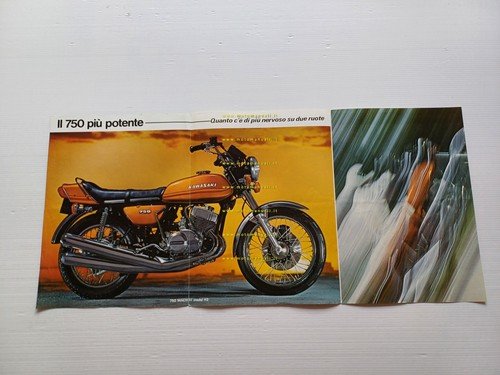 Kawasaki 750 Mach IV H2 1973 depliant italiano originale