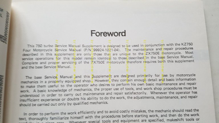 KAWASAKI 750 Turbo 1983 manuale officina INGLESE -AGGIORNAMENTO KZ 750-originale