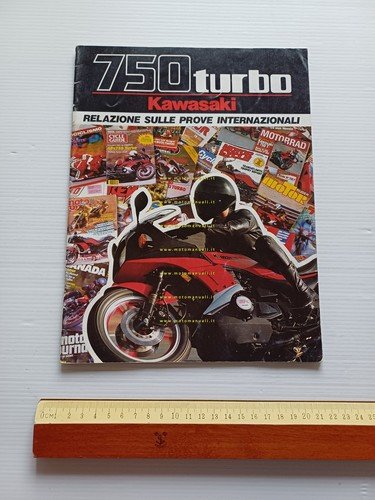Kawasaki 750 Turbo 1984 Presentazione Rassegna Stampa Prove depliant originale