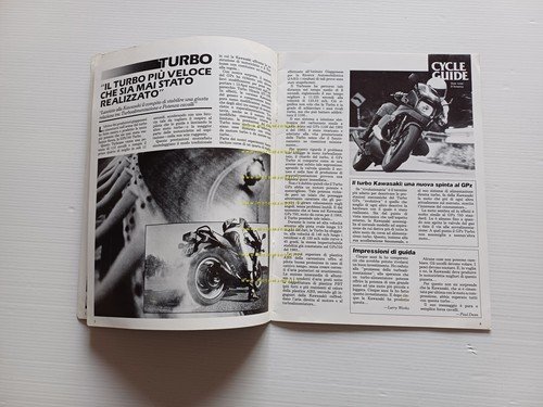 Kawasaki 750 Turbo 1984 Presentazione Rassegna Stampa Prove depliant originale