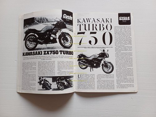 Kawasaki 750 Turbo 1984 Presentazione Rassegna Stampa Prove depliant originale