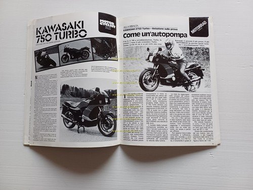 Kawasaki 750 Turbo 1984 Presentazione Rassegna Stampa Prove depliant originale