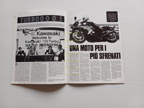 Kawasaki 750 Turbo 1984 Presentazione Rassegna Stampa Prove depliant originale