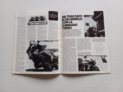 Kawasaki 750 Turbo 1984 Presentazione Rassegna Stampa Prove depliant originale