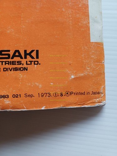 Kawasaki 900 Z1-A 1973 manuale uso manutenzione libretto originale inglese