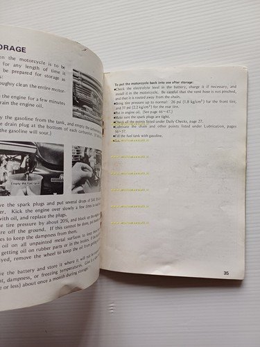 Kawasaki 900 Z1-A 1973 manuale uso manutenzione libretto originale inglese