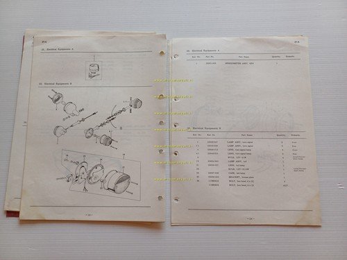 Kawasaki 900 Z1-A 1973 varianti catalogo ricambi per Europa originale