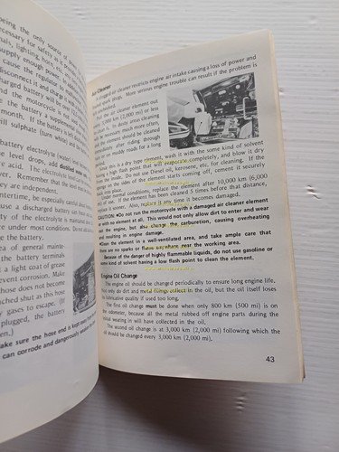 Kawasaki 900 Z1-B 1975 manuale uso manutenzione libretto originale inglese