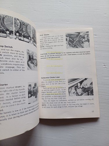 Kawasaki 900 Z1-B 1975 manuale uso manutenzione libretto originale inglese