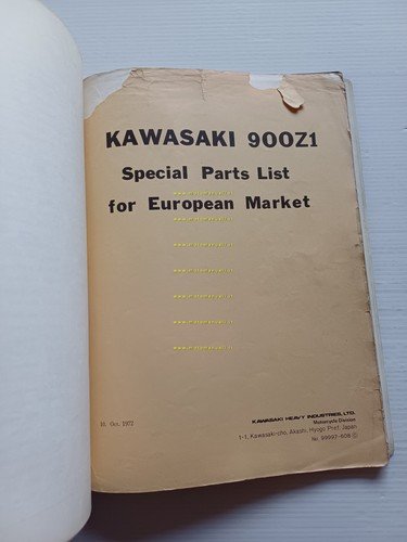 Kawasaki 900 Z1 Super 4 Testa Nera 1972 catalogo ricambi …