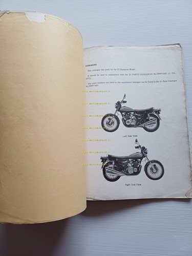 Kawasaki 900 Z1 Super 4 Testa Nera 1972 catalogo ricambi …
