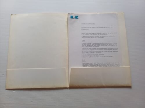 Kawasaki cartella stampa originale 1977 francese