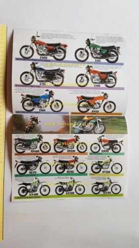 Kawasaki catalogo produzione modelli 1977 depliant originale FRANCESE