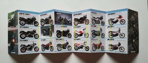 Kawasaki catalogo produzione modelli 1986 depliant ORIGINALE TESTO GIAPPONESE