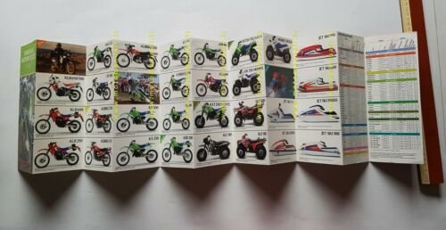 Kawasaki catalogo produzione modelli 1987 depliant ORIGINALE moto INGLESE