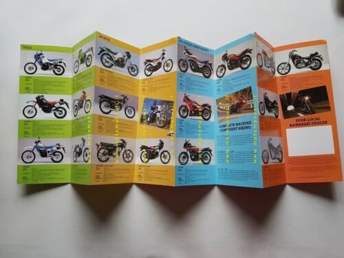 Kawasaki catalogo produzione modelli 1988 depliant ORIGINALE moto INGLESE