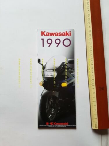 Kawasaki catalogo produzione modelli 1990 depliant ORIGINALE moto INGLESE
