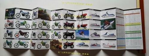 Kawasaki catalogo produzione modelli 1990 depliant ORIGINALE moto INGLESE