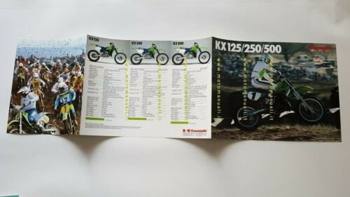 Kawasaki Cross Gamma Modelli 1988 depliant INGLESE originale motorcycle brochure