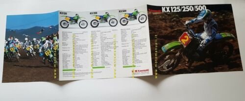 Kawasaki Cross Gamma Modelli 1989 depliant INGLESE originale motorcycle brochure