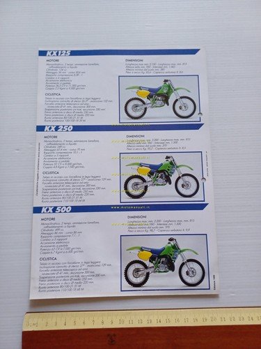 Kawasaki Cross Modelli 1989 depliant ITALIANO originale