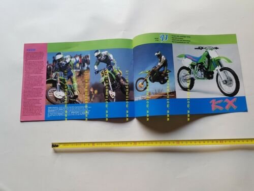 Kawasaki Cross Modelli 1991 depliant INGLESE originale brochure ENGLISH