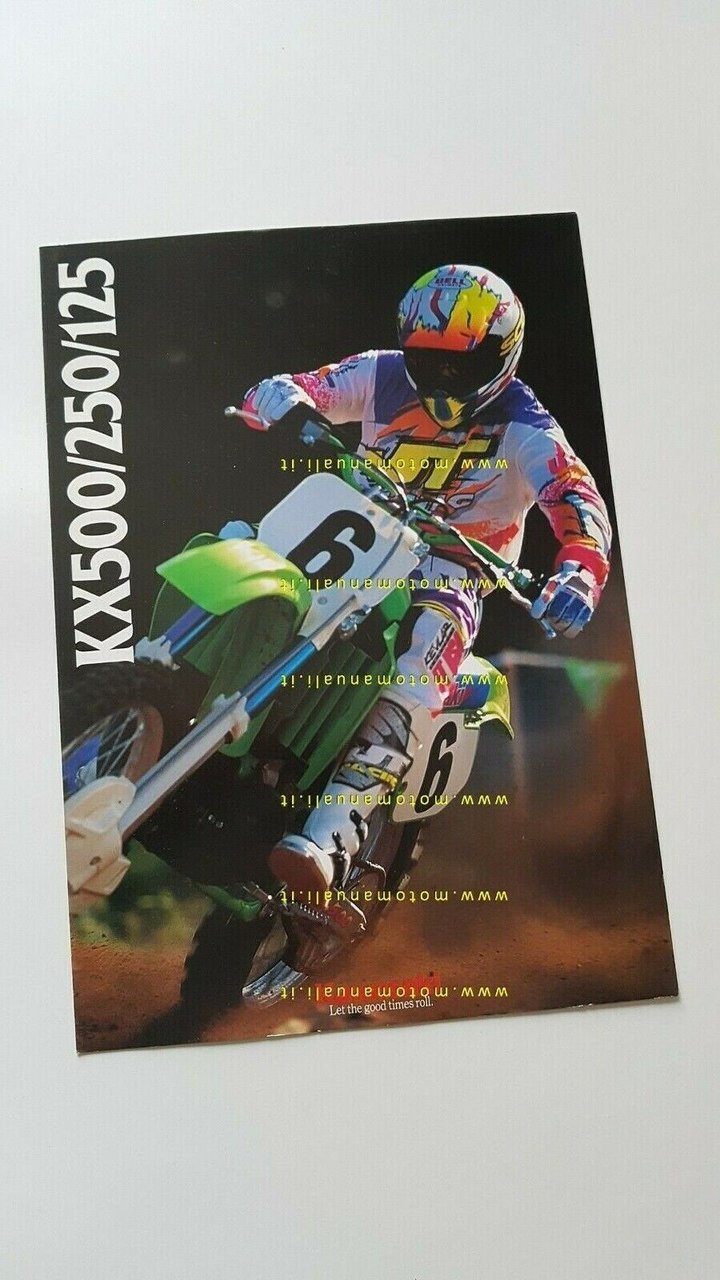 Kawasaki Cross Modelli 1992 depliant INGLESE originale brochure ENGLISH