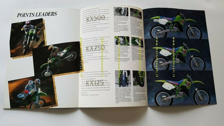 Kawasaki Cross Modelli 1992 depliant INGLESE originale brochure ENGLISH