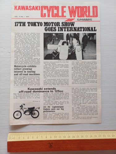 Kawasaki Cycle World Tokyo Motor Show - rivista aziendale originale …