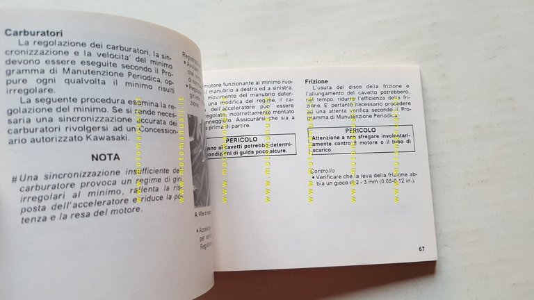 Kawasaki EL 250 1990 manuale uso manutenzione libretto originale ITALIANO