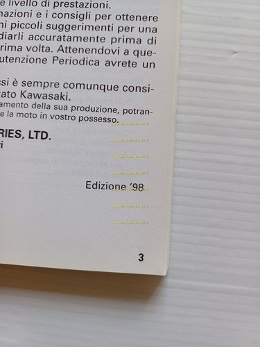 Kawasaki EL 252 1998 manuale uso manutenzione libretto istruz originale …
