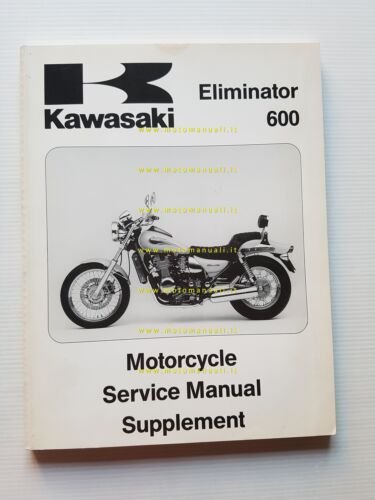 Kawasaki Eliminator 600 1995 manuale officina originale inglese