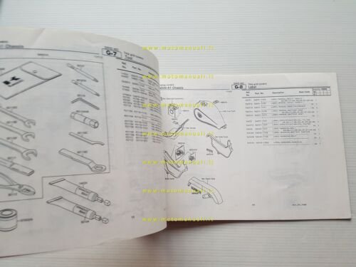 Kawasaki EN 500 1990 catalogo ricambi copia da microfiche originale