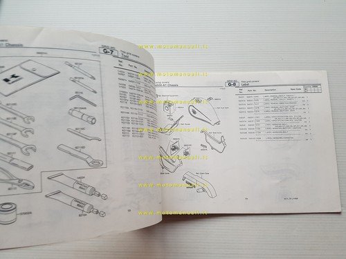 Kawasaki EN 500 1990 catalogo ricambi copia da microfiche originale