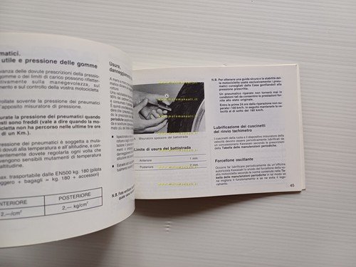 Kawasaki EN 500 1990 manuale uso manutenzione libretto ITALIANO originale