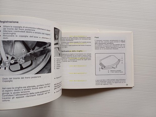 Kawasaki EN 500 1990 manuale uso manutenzione libretto ITALIANO originale