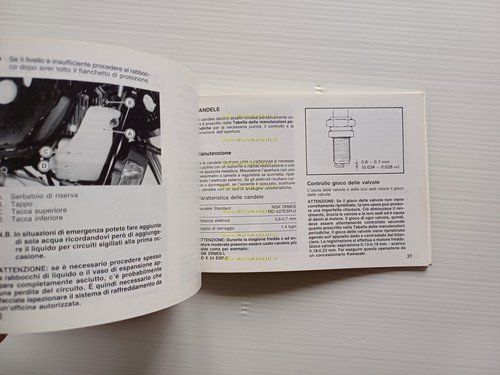 Kawasaki EN 500 1990 manuale uso manutenzione libretto ITALIANO originale