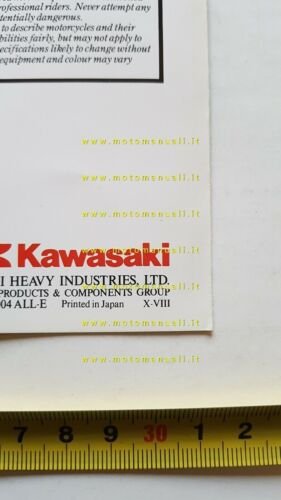 Kawasaki EN 500 1991 depliant originale INGLESE moto brochure