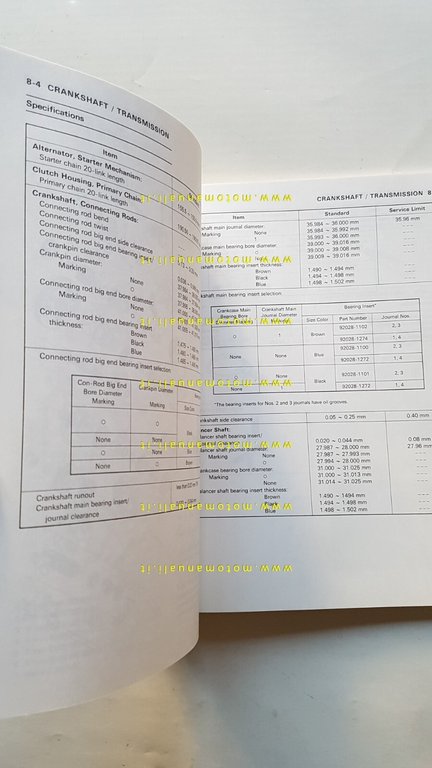 Kawasaki EN 500 1994 AGGIORNAMENTO manuale officina INGLESE workshop manual