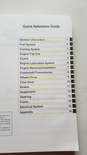Kawasaki ER-5 2000 manuale officina INGLESE originale